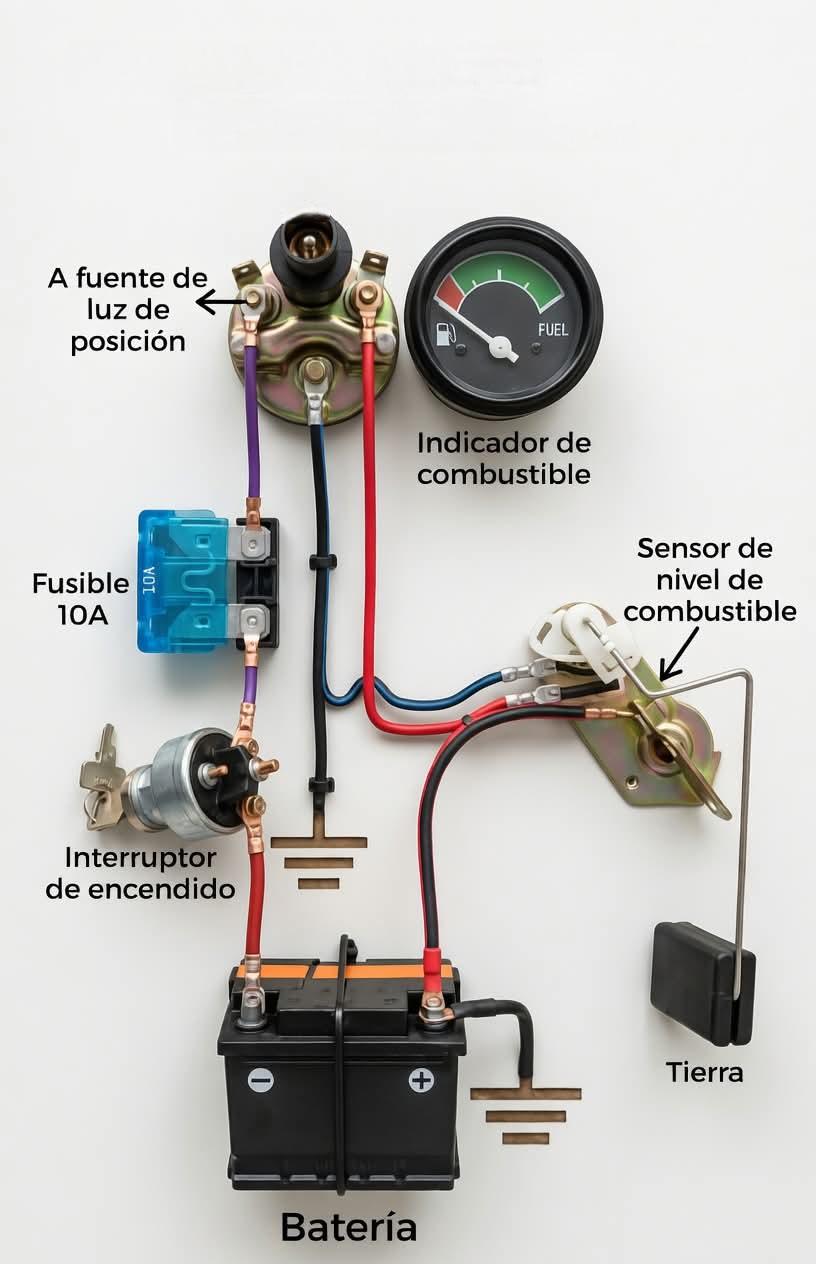 El medidor de gasolina siempre marca vacío. Incluso con el tanque lleno.